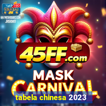 tabela chinesa 2023